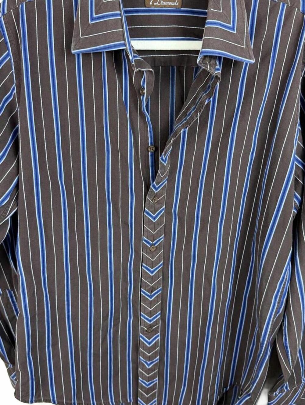 Mens 7 Diamonds Shirt Size L